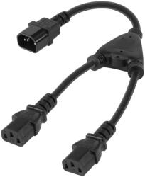  Cablu splitter alimentare PC C14 - 2x C13 2300W 10A 250V (20096)
