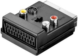 Goobay Adaptor Scart tata-mama la 3x RCA si SVHS cu comutator Goobay (50312) - balutatech