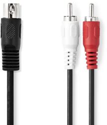 Nedis Cablu audio DIN 5pini tata - 2x RCA tata 1m Nedis CAGL20200BK10 (CAGL20200BK10)