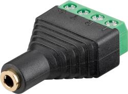 Goobay Adaptor bloc terminal cu 4 pini tip regleta cu surub la Jack 3.5 mm mama 4 pini stereo Goobay 59200 (59200) - balutatech