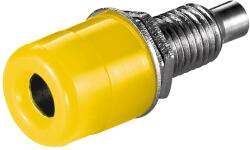 Goobay Priza banana galbena 4mm pentru montare pe panou cu lipire Goobay 11672 (11672) - balutatech