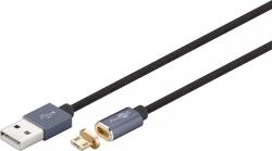 Goobay Cablu USB 2.0 cu mufa magnetica micro USB 1.2m negru Goobay (72750) - balutatech