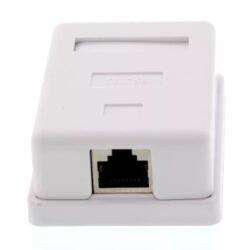 Well Priza simpla FTP cat5 RJ45 ecranat pe tencuiala Well (LANBOX-SM-F5-WL) - balutatech