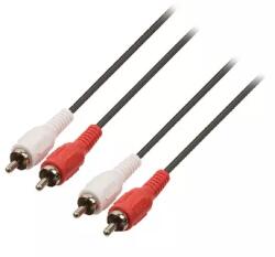 Valueline Cablu audio stereo RCA 5m 2x RCA tata - 2x RCA tata negru Valueline (18468)