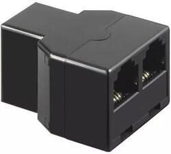 Goobay Adaptor RJ11 mama la 2x RJ11 mama negru Goobay (50597) - balutatech