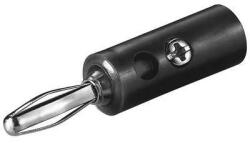 Goobay Mufa banana tata 4mm cu surub plastic negru Goobay (11373)