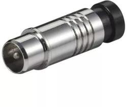 Goobay Mufa coaxial tata compresie 7mm Goobay (67243) - balutatech