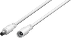 Goobay Cablu prelungitor DC 5.5 2.1 mufa - DC 5.5 2.1 soclu 5m 5A 2x0.5mm2 cupru drept alb Goobay 76676 (76676)