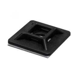 Somogyi Elektronic Set suporti coliere cablu 50buc 28x28mm negru utilizare in exterior interior autoadeziv HOME (CTT 28BK)