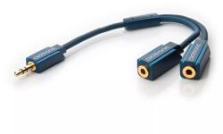 clicktronic Cablu adaptor Profesional splitter Jack 3.5 mm x2 OFC cupru ecranat 10cm Clicktronic (70491)