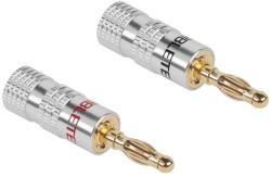 Cabletech Set 2 mufe Banana din metal 4mm tata HQ Cabletech (14516)