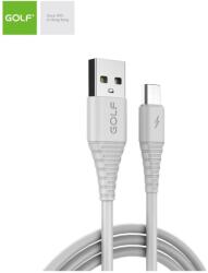 GOLF Cablu USB la micro USB Golf Flying Fish Fast Cable 3A alb 1m GC-64m (GC-64m-WHITE) - balutatech