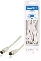Valueline Cablu coaxial tata-mama 3m Dublu Ecranat alb VALUELINE (VLSB40000W30) - balutatech