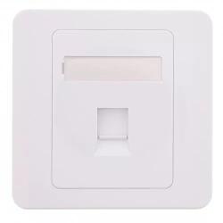 Well Capac priza RJ45 fara Keystone 1-port alb Well (LANWP-1P-WL) - balutatech