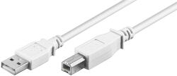 Goobay Cablu USB 2.0 Hi-Speed USB tip A tata - USB tip B tata 1m alb cupru Dublu ecranat Goobay 96186 (96186) - balutatech