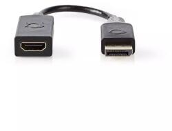 Nedis Cablu adaptor 4K DisplayPort v1.2 tata - HDMI mama 0.2m gri Nedis (CCBW37150AT02) - balutatech