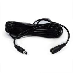 POS Cablu prelungitor 2x0.5mm2 DC 5.5 2.1 mufa - DC 5.5 2.1 soclu 5m 3A drept negru POS POSDC-Y-PS21-5.0 (22618)
