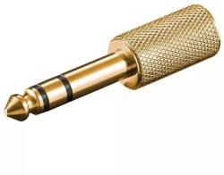 Goobay Adaptor JACK 6.35 mm tata stereo - 3.5 mm mama stereo Gold Goobay (11062) - balutatech