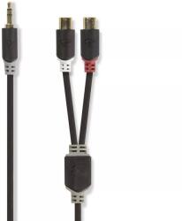 Nedis Cablu audio adaptor Jack 3.5 mm Stereo tata - 2x RCA mama 0.2m Nedis (CABW22250AT02)