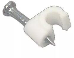 Well Cleme clips fixare cablu rotund plastic cu cui 4mm alb 100buc Well (CLPR-4WE-WL)