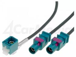 4CarMedia Cablu adaptor antena auto Fakra soclu mama - Fakra mufa tata x2 0.25m VWP 4CARMEDIA (AD.ANT.N10)