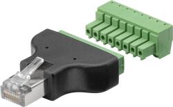Goobay Adaptor bloc terminal cu 8 pini tip regleta surub la RJ45 tata 8P8C Goobay 76736 (76736) - balutatech