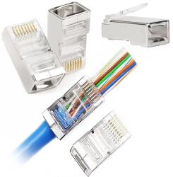 Cabletech Mufa Passthrough FTP ecranata 8P8C RJ45 Cat5e TEL0073 Cabletech (20922)