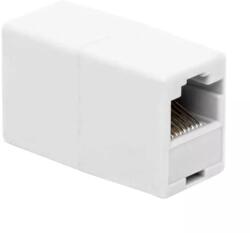  Adaptor prelungitor RJ45 8P8C Cat5 soclu - soclu conexiunea drept alb (17829)