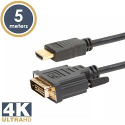 Delight Cablu 24+1 DVI-D la HDMI 5m v2.0 10.2Gbps aurit Delight (15110)