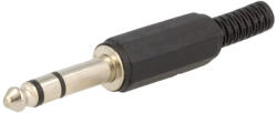 Ninigi Mufa Jack 6.3 mm tata stereo cu manson plastic drept pe cablu NINIGI JC-015 (JC-015) - balutatech
