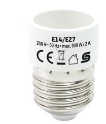 Somogyi Elektronic Adaptor soclu E14 mama la mufa E27 tata 500W 2A alb HOME (E14/E27)