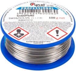 Cynel Fludor 0.9mm SN60 PB40 rola 100g CYNEL (19066)
