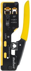 Rebel Cleste sertizare PASS-THROUGH RJ45 Cat. 5 Cat. 6 Cat. 7 8 pini si RJ12 6 pini REBEL RB-1006 (RB-1006) Cleste