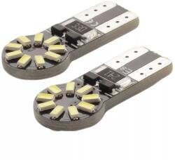 Carguard Set Becuri LED auto T10 W5W 12V 3W alb-rece Canbus set 2buc pentru interior portbagaj CarGuard CAN126 (CAN126)