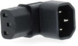 Nedis Conector alimentare IEC-320-C13 - IEC-320-C14 cotit 90 Nedis CEGB1190BK (CEGB1190BK)