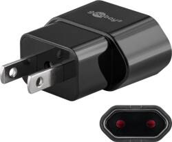Goobay Adaptor de retea SUA Japonia tata la Euro Europa mama 10A 2500W negru Goobay 45344 (45344)