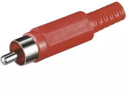 Goobay Mufa RCA tata cu protector cablu din plastic rosu Goobay (11276)