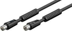 Goobay Cablu COAXIAL TV antena 3.5m mama-tata 75 ohm cu ferita 80DB Dublu ecranat negru 50743 Goobay (50743) - balutatech