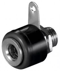 Goobay Mufa banana mama negru 4mm cu surub pe panou Goobay (11619)