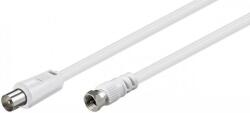 Goobay Cablu conexiune antena Satelit 2.5m F tata - Coaxial tata alb Goobay (11727)