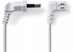 Nedis Cablu alimentare Euro tata cotit - 2 Pini IEC-320-C7 cotit 3m alb Nedis (PCGP11055WT30)