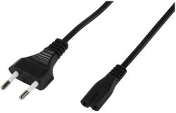 Well Cablu alimentare TV Radio Casetofon cu 2 pini 2x0.5mmp 2.5m negru Well CABLE-701-2.5-WL (CABLE-701-2.5-WL)