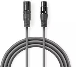 Nedis Cablu digital XLR 3 Pini tata - XLR 3 Pini mama 5m gri Nedis (COTH15012GY50)