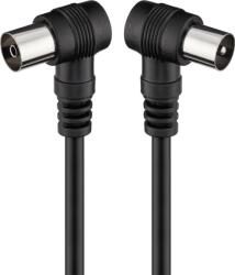 Goobay Cablu conexiune antena 2.5m negru conector cotit Goobay (11526) - balutatech