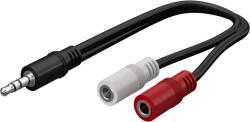 Goobay Cablu adaptor audio Jack 3.5 mm stereo tata la 2x 3.5 mm mono mama 0.2m Goobay 50465 (50465) - balutatech