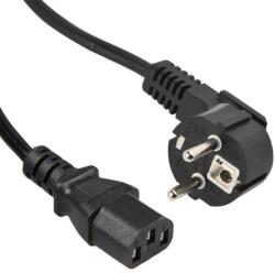  Cablu de alimentare PC 1.8m tata 90 la mama 3x0.75mm2 negru (20825)