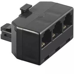 Goobay Adaptor RJ11 tata la 3x RJ11 mama negru Goobay (68590) - balutatech