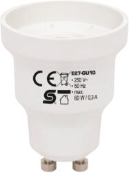 Somogyi Elektronic Adaptor dulie becuri cu dulie E27 intr-un soclu GU10 0.3A HOME (E27-GU10)