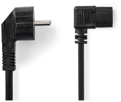 Well Cablu de alimentare calculator Schuko 90 grade tata - CCE 90 grade mama IEC-320-C13 1.5m negru Well CABLE-713-1.5-WL (CABLE-713-1.5-WL)