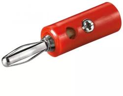 Goobay Mufa banana tata 4mm cu surub plastic rosu Goobay (11375)